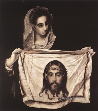エル・グレコ Painting - 聖ヴェロニカとスダリー 1579 マニエリスム スペイン ルネサンス エル グレコ